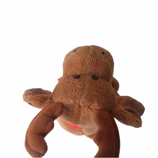 Saco Hermes Laranja Barkin Dog Toy Plush Soft Stuffed Toy