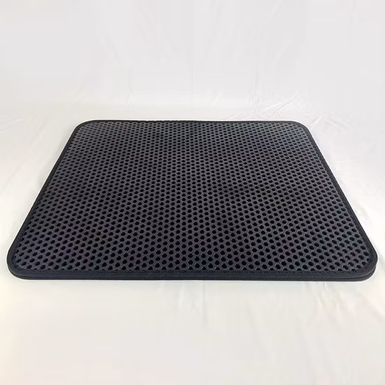 Direto da fábrica, durável, à prova d'água, cinza escuro, acessórios para cães, acessórios de fornecimento de produtos, PE / EVA Foam Kitty Pet Cat Litter Trapper Mat com bom preço barato e custo