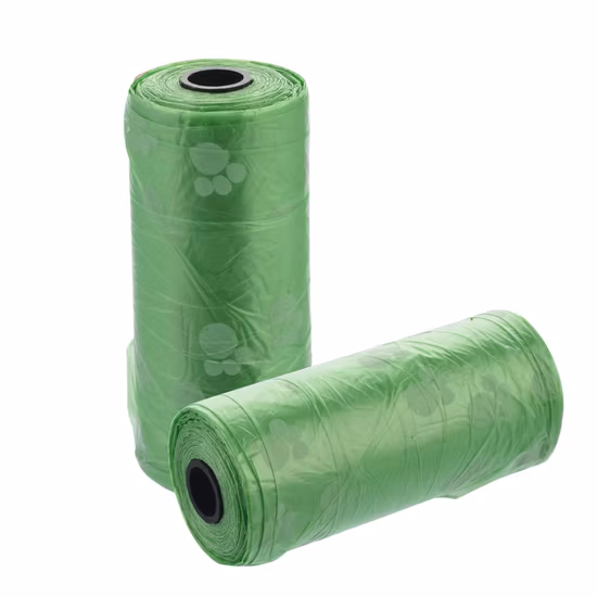 Saco de lixo compostável 100% biodegradável para cocô de cachorro, produtos para animais de estimação, saco de lixo para cocô, saco de embalagem