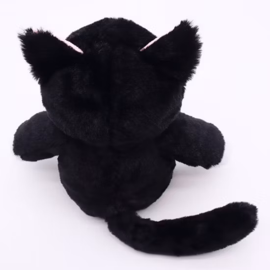 Bonito realista casa animal gato brinquedo 24cm (h) cinza sentado gato pelúcia macio brinquedos de pelúcia para crianças